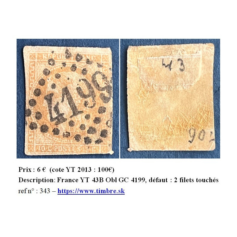France YT 43B Obl https://www.timbre.sk