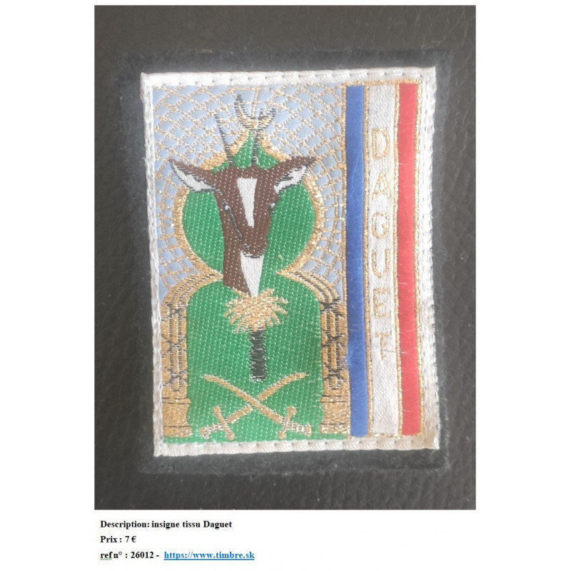insigne tissu Daguet https://www.timbre.sk