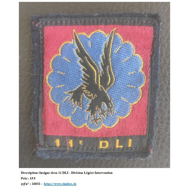 Insigne tissu 11 DLI - Division Légère Intervention  https://www.timbre.sk